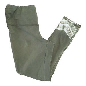 CHICO’s Olive Green Tie-Dye Leggings